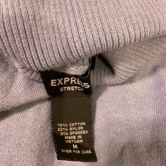 Express Stretch Turtleneck, blue/ gray, size Medium - Picture 2 of 5